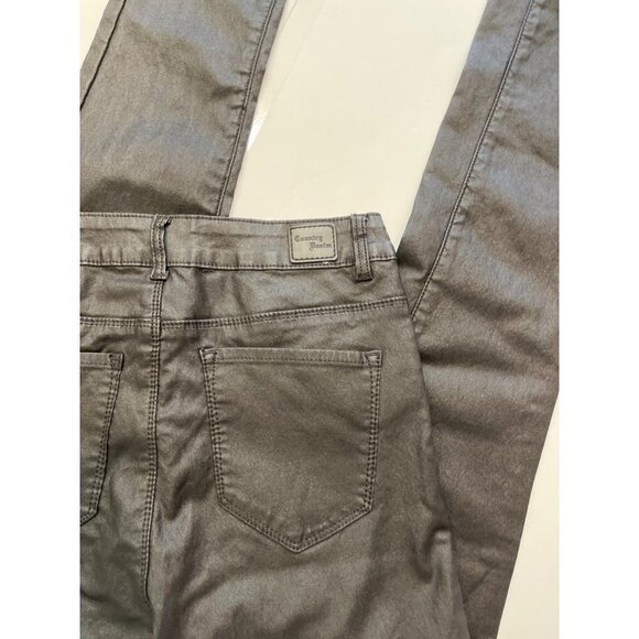 COUNTRY DENIM AUSTRALIA Black‎ Wax Jeans Women's Size 10 Skinny Stretch Mid-Rise - Picture 6 of 13